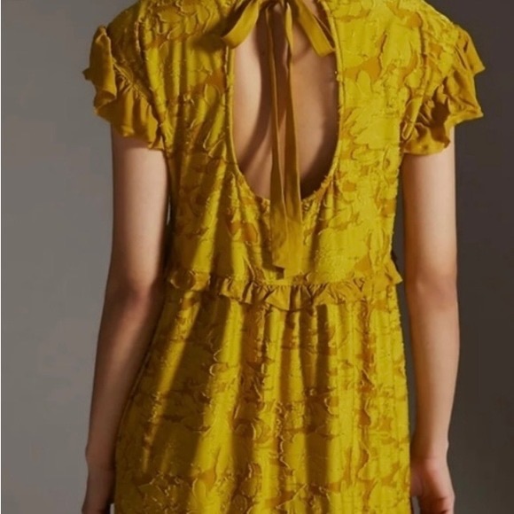 Anthropologie ruffle knit mini dress - Picture 3 of 11